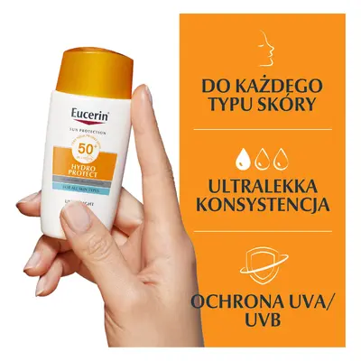 Eucerin Sun Hydro Protect, fluido protettivo ultra-idratante, SPF 50+, 50 ml