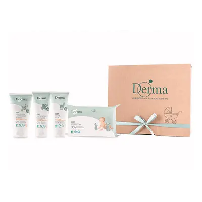 Derma Eco Baby, pomata lenitiva, 100 ml + crema curativa, 100 ml, + shampoo-sapone, 150 ml + sal