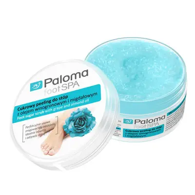 Paloma Foot Spa, scrub piedi allo zucchero con olio d'uva e di mandorle, 125 ml