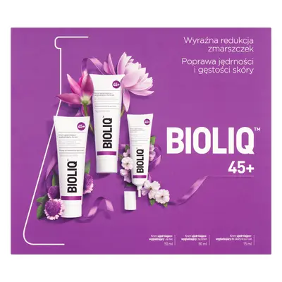 Set Bioliq 45+, crema giorno rassodante e levigante, 50 ml + crema notte, 50 ml + crema contorno