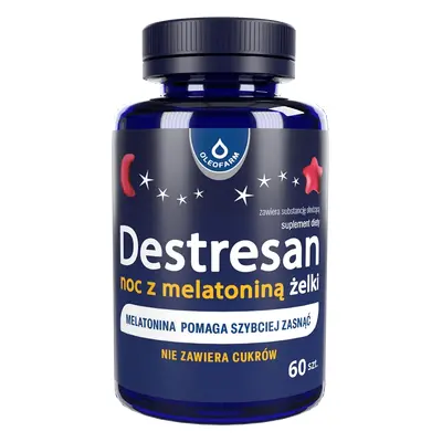 Destresan Night con melatonina in gelatina, gusto ciliegia, 60 pezzi