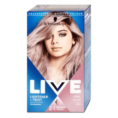 Schwarzkopf Live Permanente colorante per capelli schiarente 104 Cool lilla, 142 g