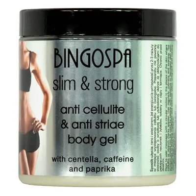 Bingospa Slim&Strong, gel corpo anticellulite con centella e caffeina, 250 g