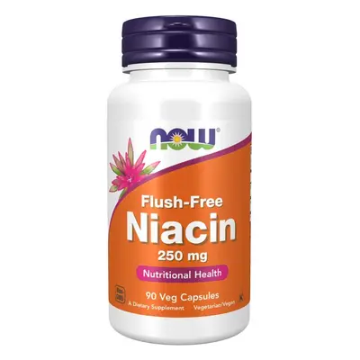 Now® Foods NOW Niacina, nessun effetto collaterale arrossamento, 250 mg, 90 capsule vegetali