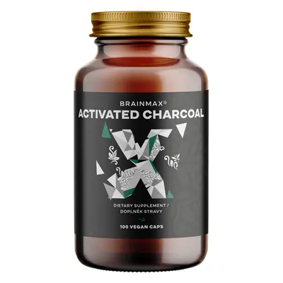 BrainMax Activated Charcoal, carbone attivo da gusci di cocco, 575 mg, 100 capsule vegetali