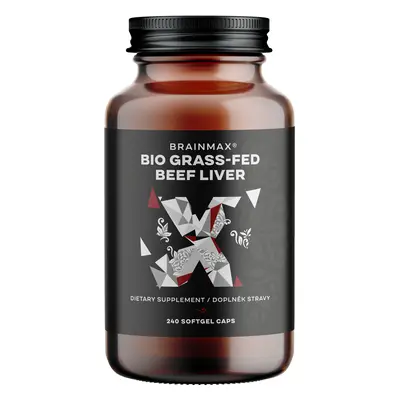 BrainMax Grass-Fed Beef liver, fegato di manzo, BIO, 240 capsule.