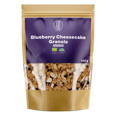 BrainMax Pure Blueberry Cheesecake Granola, mirtilli e cioccolato bianco, BIO, 400 g