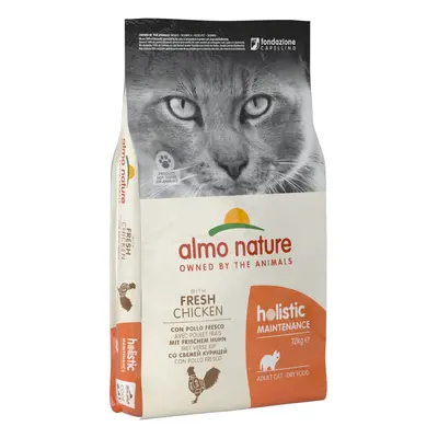 Multipack risparmio! 2 x 12 kg Almo Nature Holistic crocchette gatto - Adult Pollo Fresco