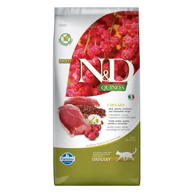 Farmina N&D Quinoa Cat Urinary Anatra, Quinoa, Mirtillo rosso e Camomilla - 5 kg