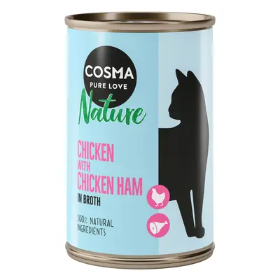 Cosma Nature 12 x 140 g Alimento umido per gatti - Pollo & Prosciutto