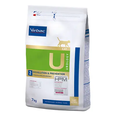 Virbac Veterinary HPM Cat Urologia Dissoluzione e Prevenzione U2 - Set %: 2 x 7 kg