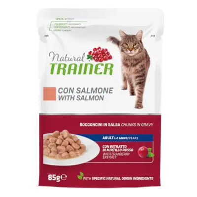 Natural Trainer Adult 48 x 85 g Alimento umido per gatti - con Salmone