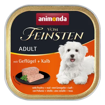 Animonda Vom Feinsten 48 x 150 g Alimento umido per cani - Adult Senza Cereali: Pollame & Vitell