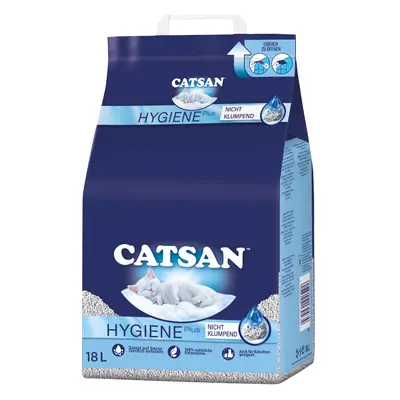 Lettiera Catsan Hygiene plus - Set %: 2 x 18 L (ca. 18 Kg)