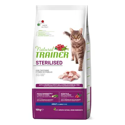 Natural Trainer Sterilised con Tacchino Crocchette per gatti Set % 2 x 10 kg