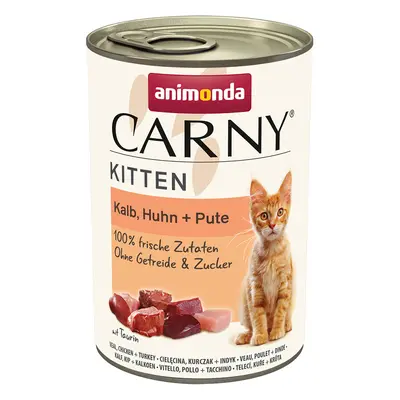 Animonda Carny Kitten 24 x 400 g Alimento umido per gattini - Vitello, Pollo & Tacchino