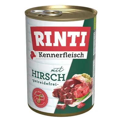 RINTI Kennerfleisch 24 x 400 g Alimento umido per cani - Cervo