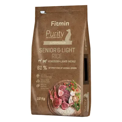 Fitmin dog Purity Senior & Light riso, cervo e agnello - 12 kg