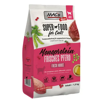 MAC's Superfood for Cats Adult Monoprotein Cavallo Crocchette per gatti - 1,5 kg