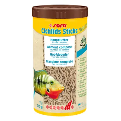 Sera Cichlids Sticks Nature Mangime per Ciclidi grandi - Set %: 2 x 1 L