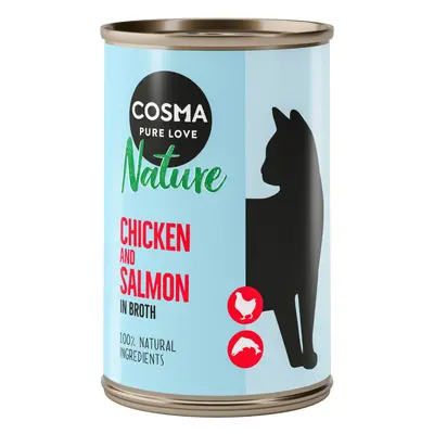 Cosma Nature 6 x 140 g Alimento umido per gatti - Pollo & Salmone