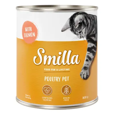 Smilla Delizie al Pollo 12 x 800 g Alimento umido per gatti - Tenero pollame con salmone - NUOVO