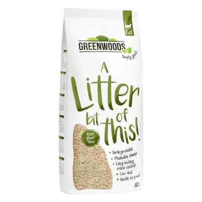 Lettiera vegetale Greenwoods Plant Fibre - 30 L (ca. 13,2 kg)