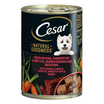 Cesar Natural Goodness Umido per cane - 6 x 400 g Manzo