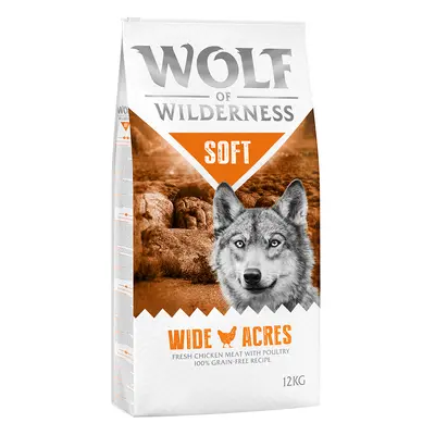 Multipack risparmio! 2 x 12 kg Wolf of Wilderness Adult Soft Crocchette semi-umide per cani - "W