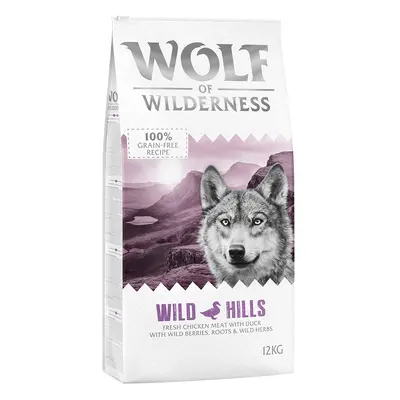 Wolf of Wilderness Adult "Wild Hills" - Anatra Crocchette per cani - 12 kg