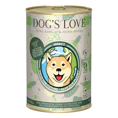 Dog's Love Insetto Puro Alimento umido per cane - 6 x 400 g