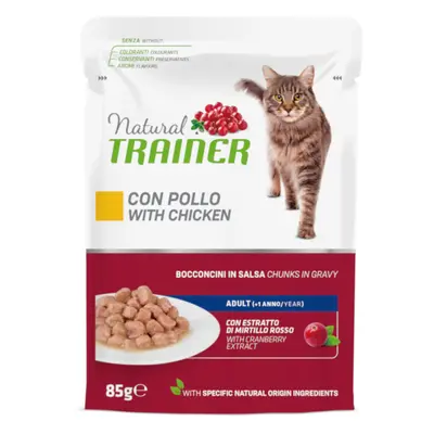 Natural Trainer Adult 24 x 85 g Alimento umido per gatti - con Pollo