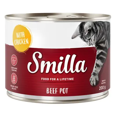 Smilla Delizie al Manzo 12 x 200 g Alimento umido per gatti - Manzo con Pollo