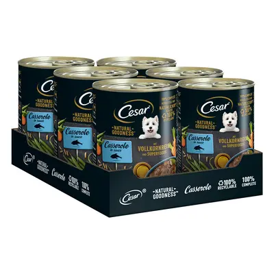 Cesar Natural Goodness Umido per cane - 6 x 400 g Pesce e Superfoods