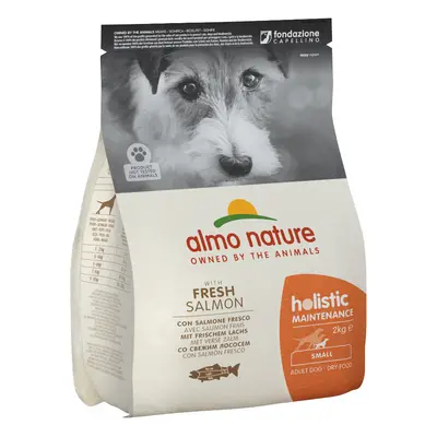 Multipack Risparmio! 2 x 2 kg Almo Nature Holistic Extra Small & Small Adult - con Salmone Fresc