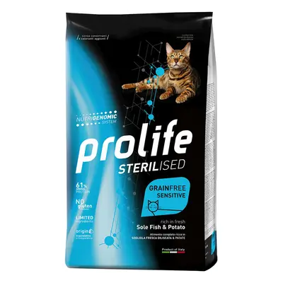 Prolife Cat Grain Free Sensitive Sterilized Sogliola & Patate - Set %: 2 x 7 kg