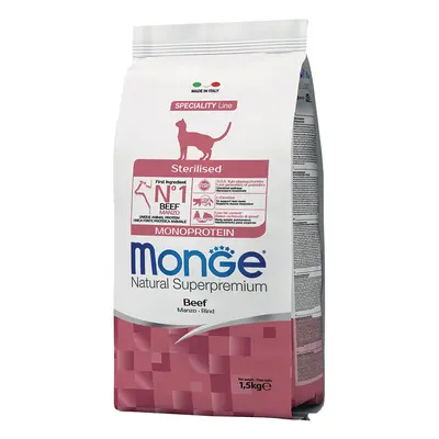 Monge Monoprotein Sterilized Manzo Crocchette per gatti - 1,5 kg