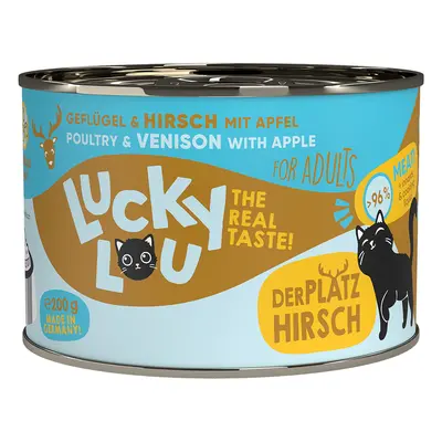 Lucky Lou Adult 24 x 200 g - Pollame e carne di cervo