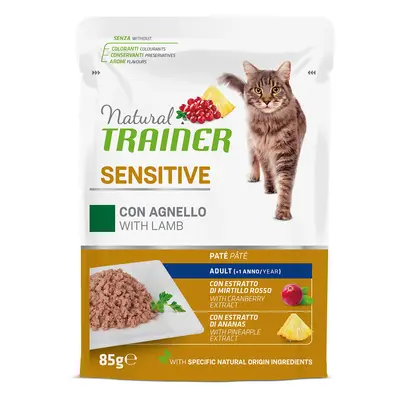 Natural Trainer Sensitive Adult con Agnello Alimento umido per gatti - Set %: 24 x 85 g