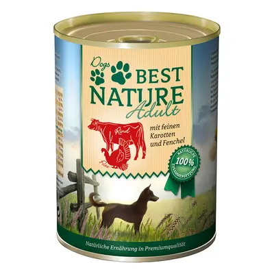 Best Nature Dog Adult 6 x 400 g Umido per cani - Tacchino, manzo e carote