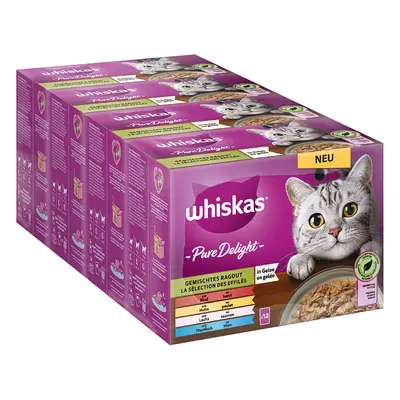 Whiskas Pure Delight in buste 96 x 85 g umido per gatti - Spezzatino Misto in Gelatina