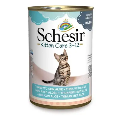 Schesir in Gelatina 12 x 140 g Alimento umido per gatti - Kitten Tonnetto con Aloe