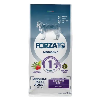 Forza10 Mono Diet Medium & Large Sensitive Skin con Pesce per cane - Set %: 2 x 10 kg