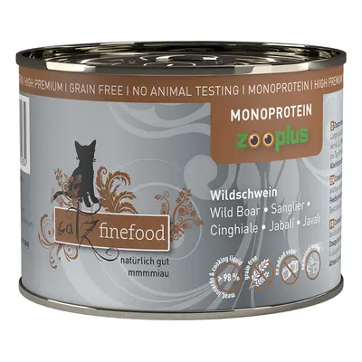 Catz finefood Monoproteico zooplus 6 x 200 g Alimento umido per gatti - Cinghiale