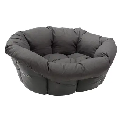 Ferplast Cesta-sofà Siesta Deluxe nera con rivestimento antracite - Set Tg. 10, L 93,5 x P 68 x 