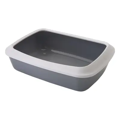 Mobile in legno Ferplast per toilette - Cassetta interna grigio /bianco L42 x P32 x H12 cm