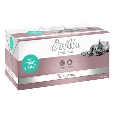 Smilla Fine Menù 48 x 100 g Alimento umido per gatti - Tacchino & Coniglio