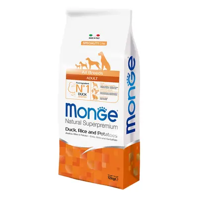 Monge Superpremium All Breeds Adult Anatra, Riso e Patate - 12 kg