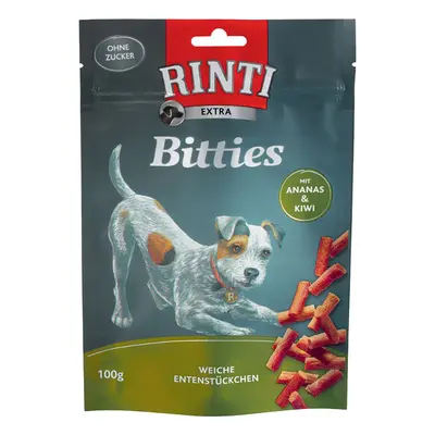 RINTI Extra Bitties Snack per cani - Set %: 3 x 100 g Anatra con Ananas & Kiwi