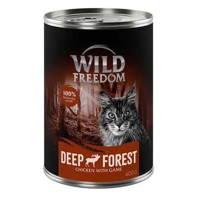 Wild Freedom Adult 6 x 400 g - senza cereali Umido per gatto - Deep Forest - Selvaggina & Pollo